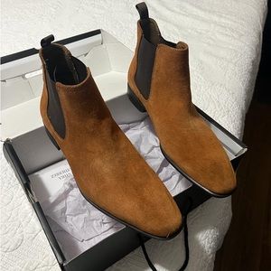 Brown chelsea boots